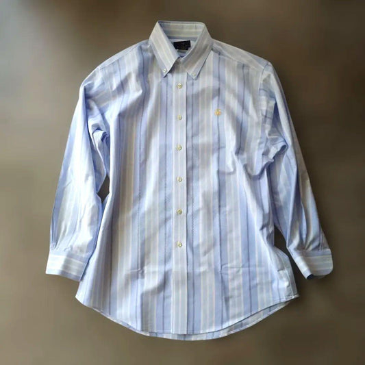 346 Brooksbrothers stripw shirts M