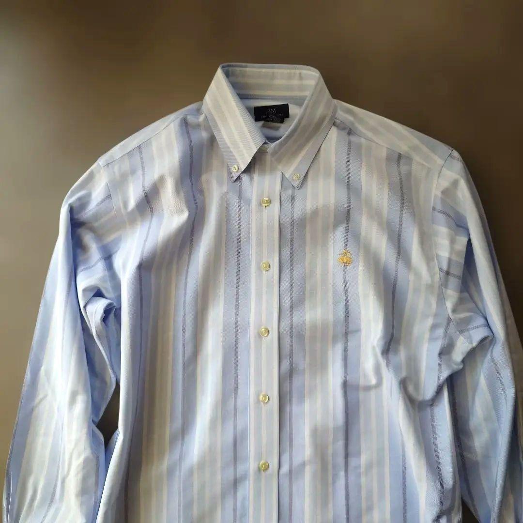 346 Brooksbrothers stripw shirts M