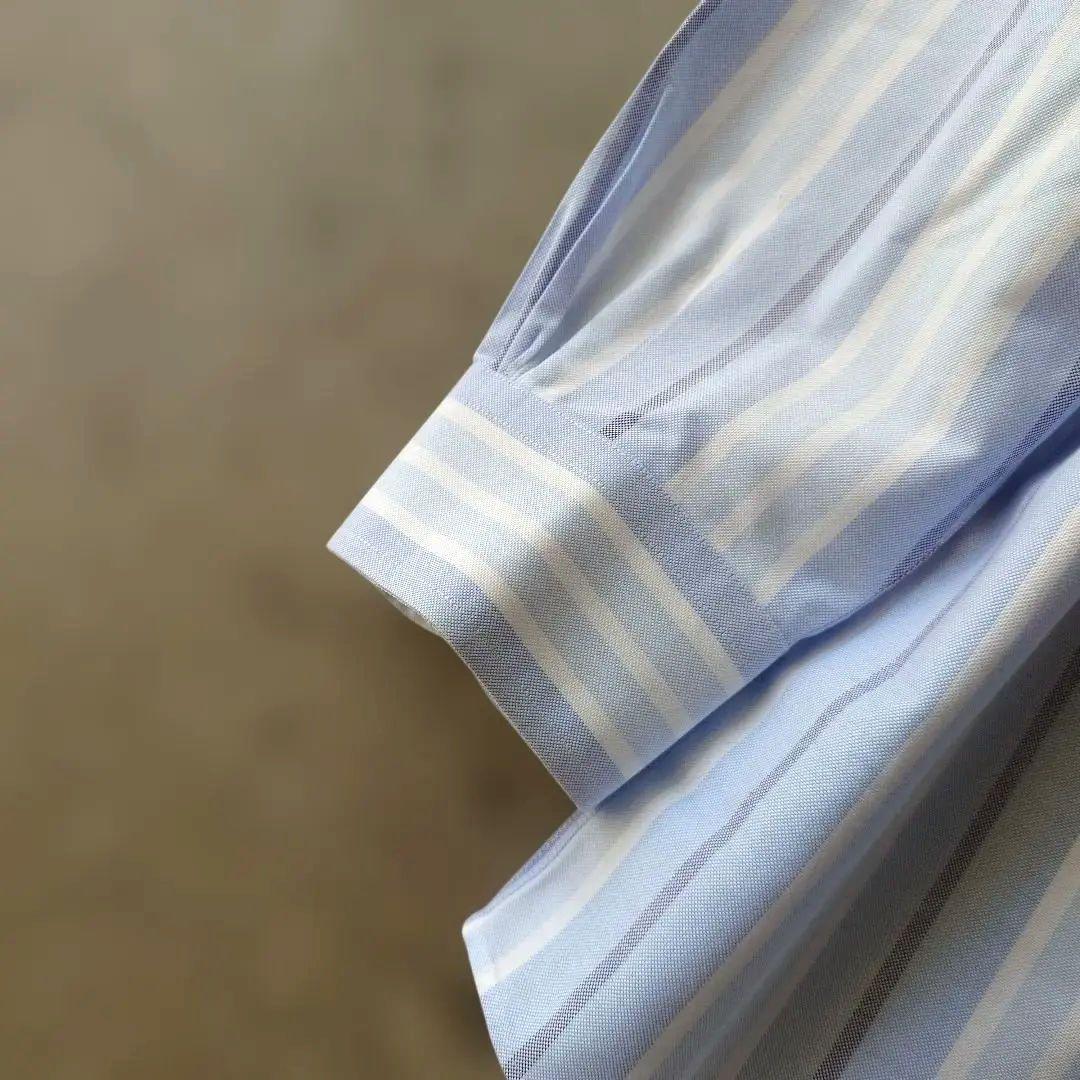 346 Brooksbrothers stripw shirts M