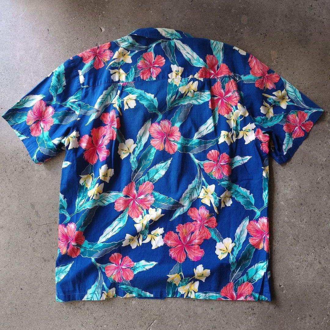 80s LLBEAN ×Paradise found cotton aloha shirts L