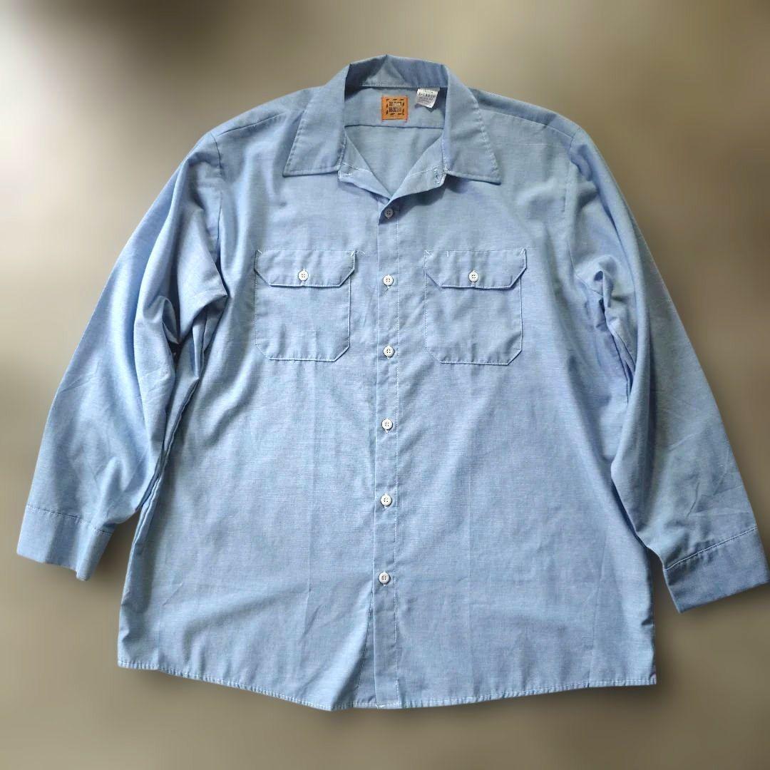 80s DEADSTOCK BIGBEN chambray shirts XL
