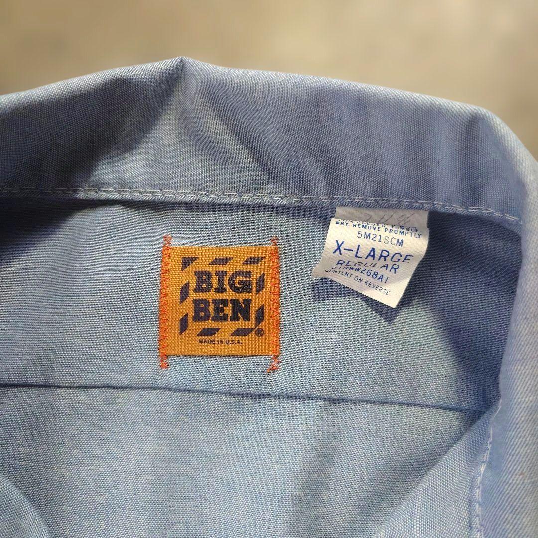 80s DEADSTOCK BIGBEN chambray shirts XL