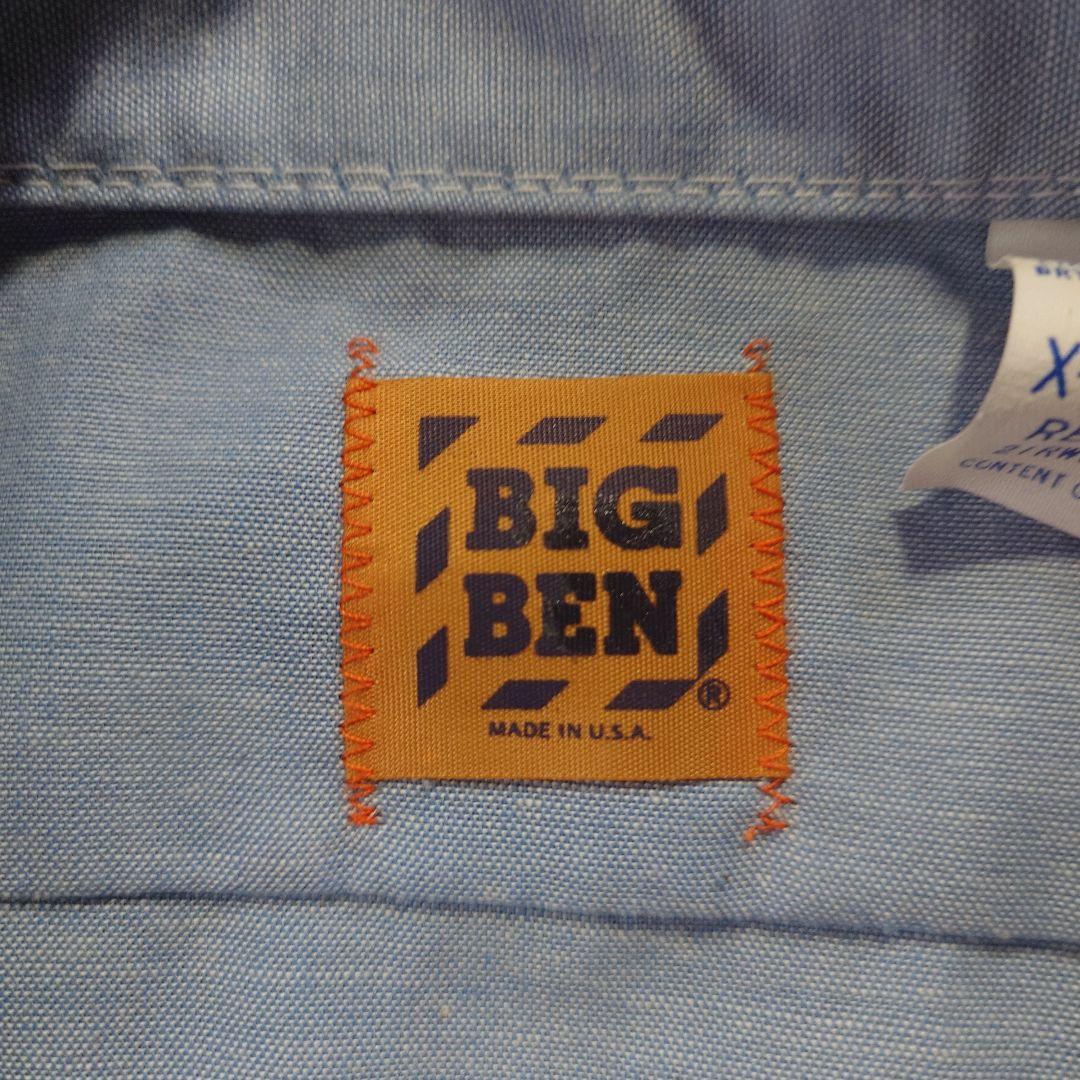 80s DEADSTOCK BIGBEN chambray shirts XL