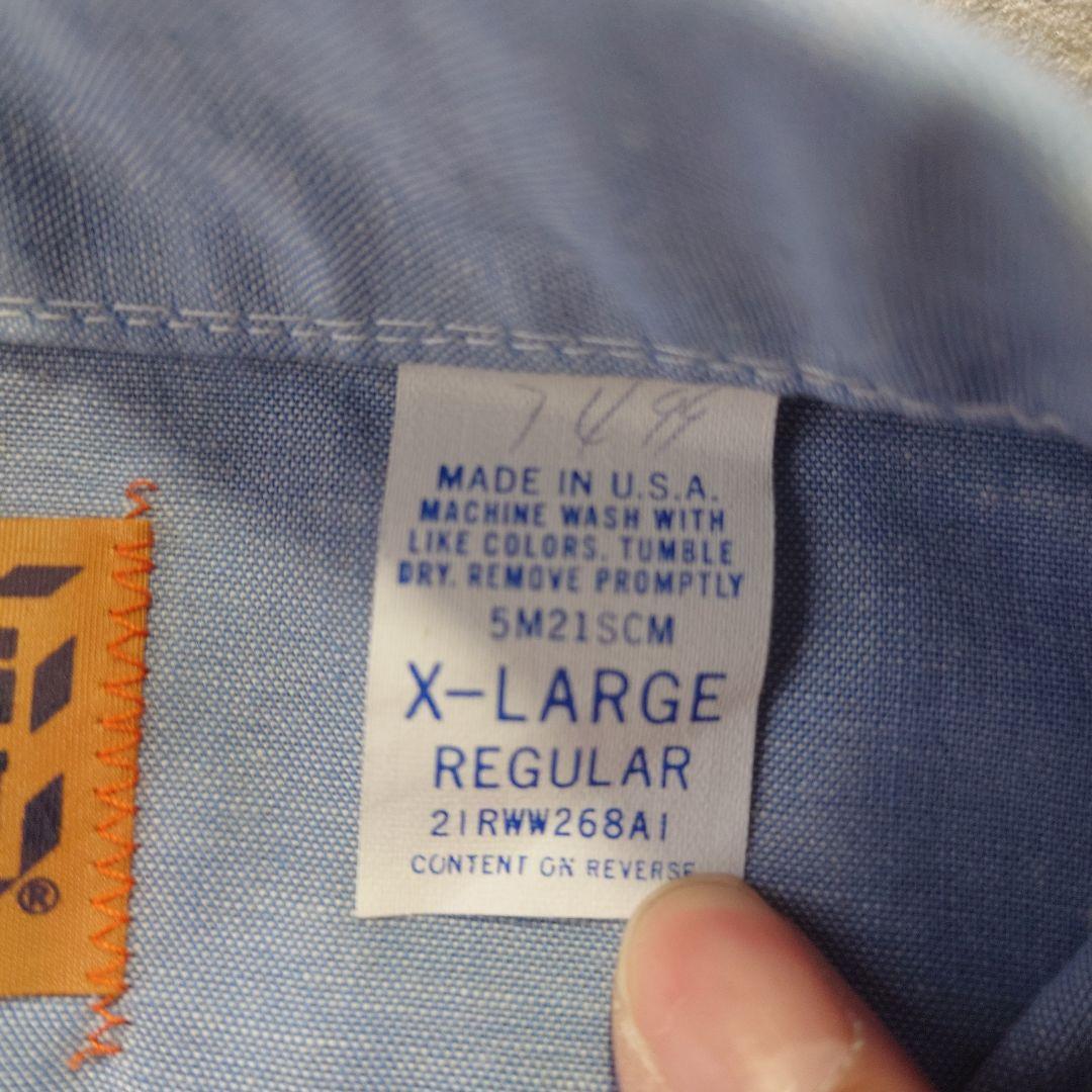 80s DEADSTOCK BIGBEN chambray shirts XL