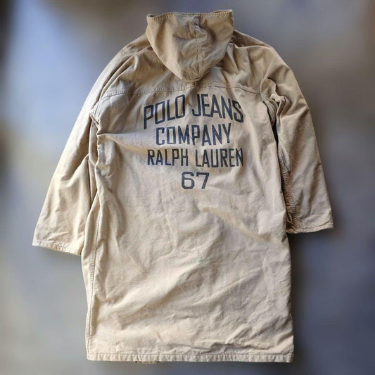 POLOJEANS fireman bench coat stencil print