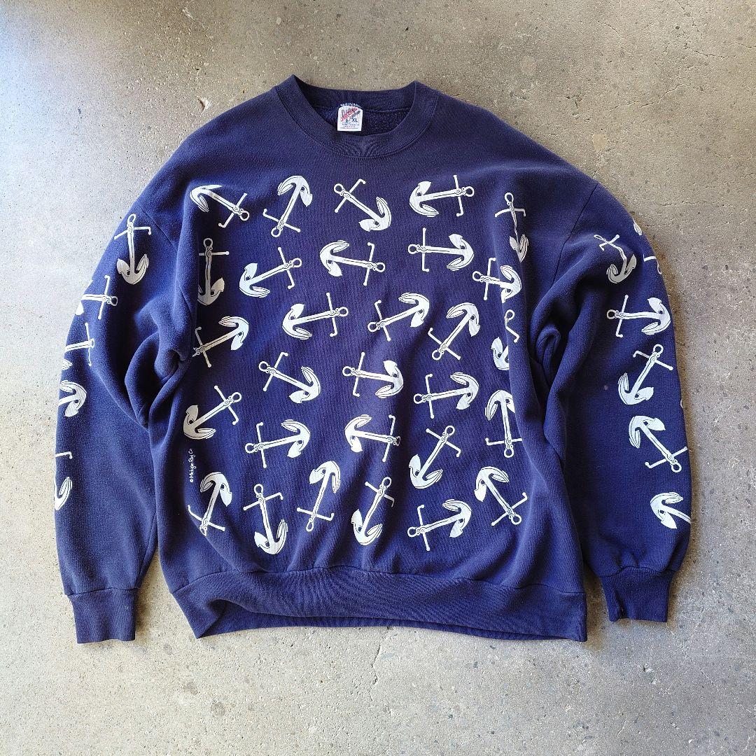 Anchor print sweat XL jerzeez　アンカープリント　スウェット