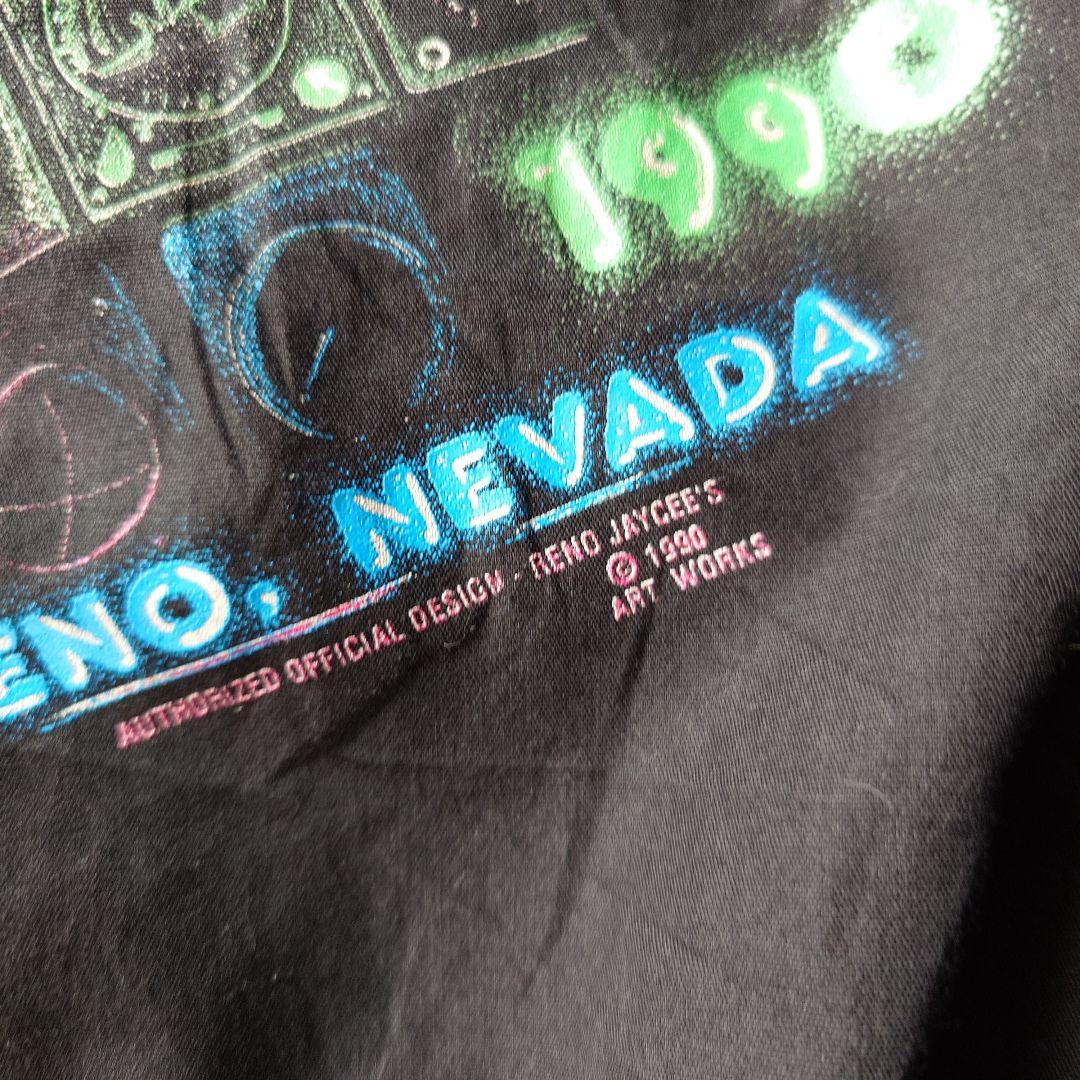 90s flight graphic blouson L USA