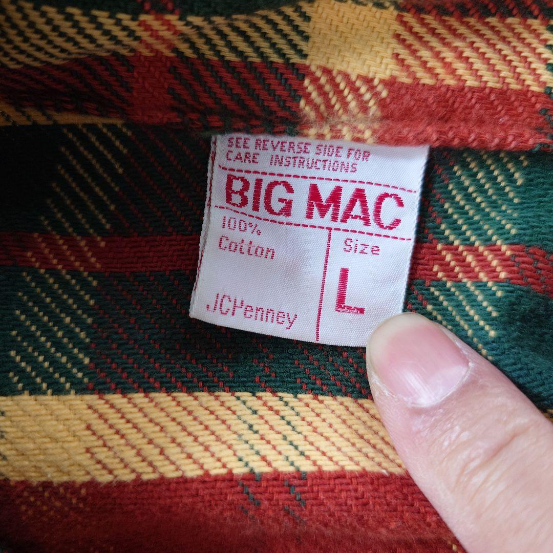 BIGMAC 80s made in USA flannel shirts L