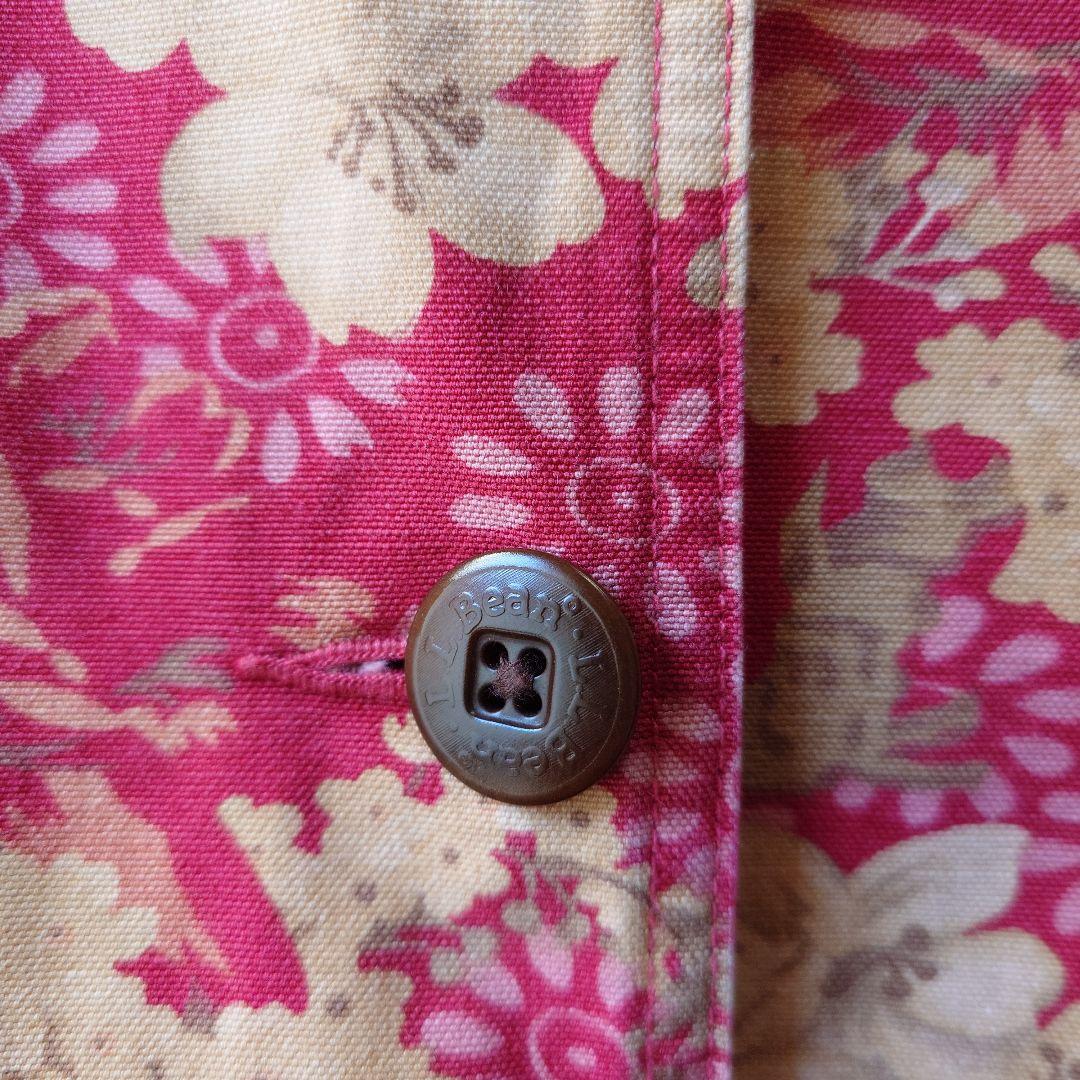 LLBEAN 80sflower Hunthing jacketW-L