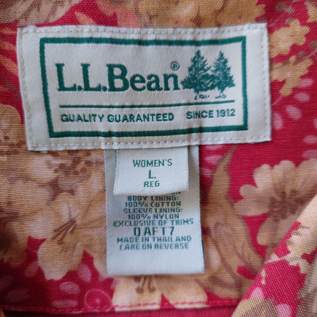 LLBEAN 80sflower Hunthing jacketW-L