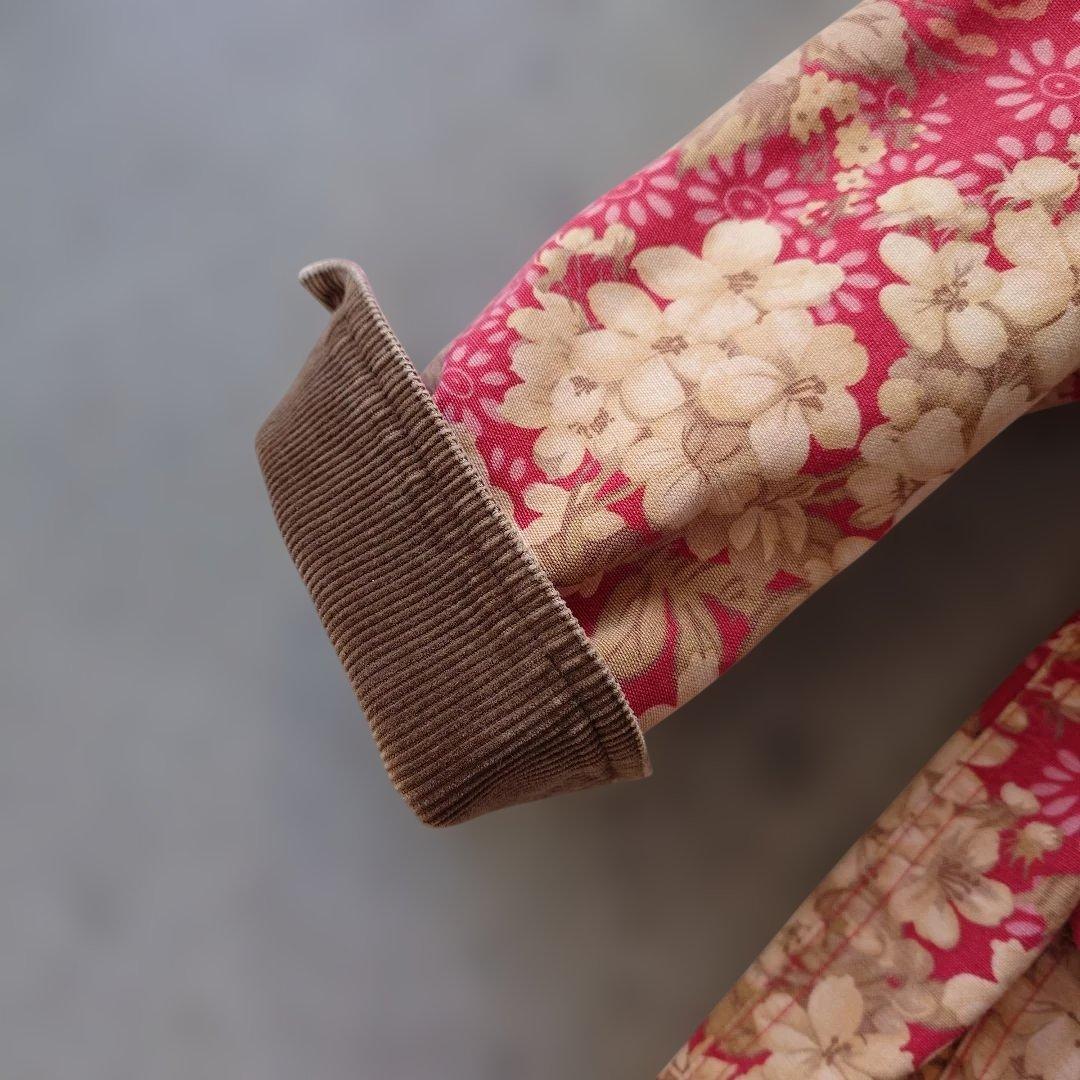 LLBEAN 80sflower Hunthing jacketW-L