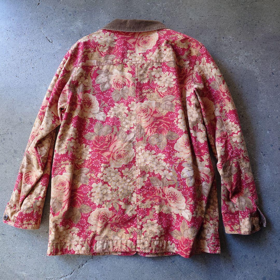 LLBEAN 80sflower Hunthing jacketW-L