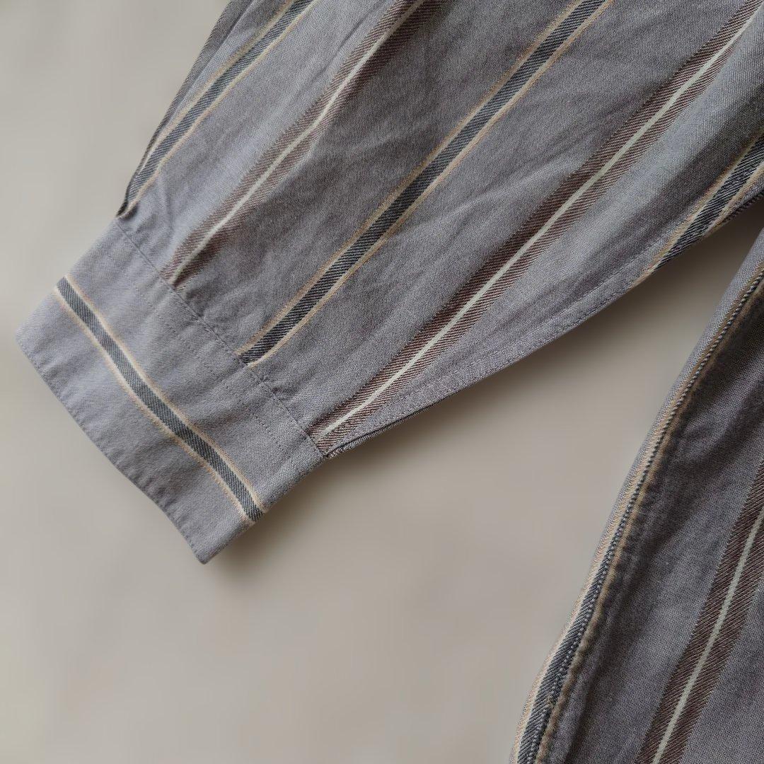 80s perryellis bd stripe shirts L