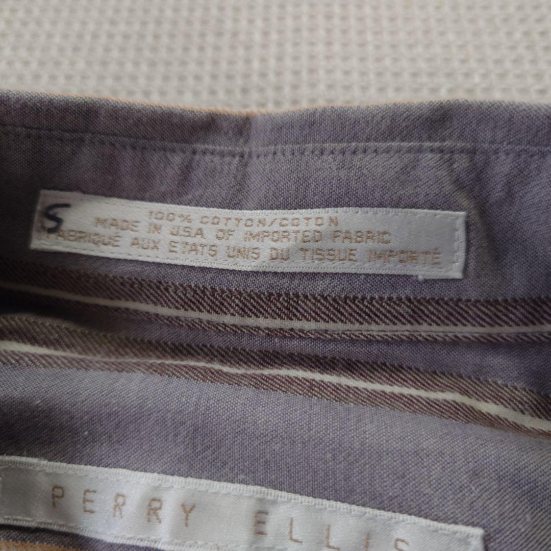 80s perryellis bd stripe shirts L