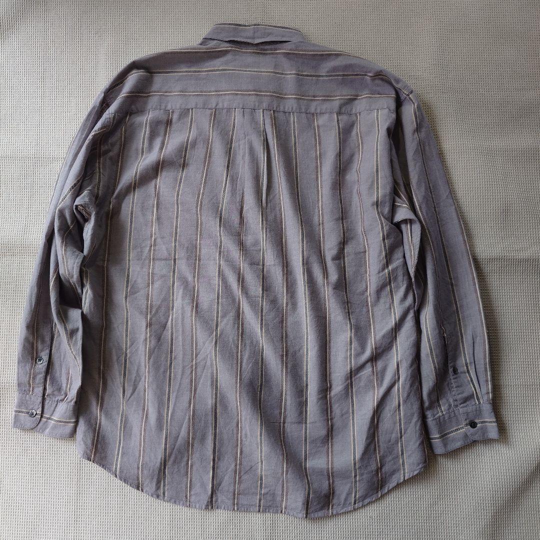 80s perryellis bd stripe shirts L