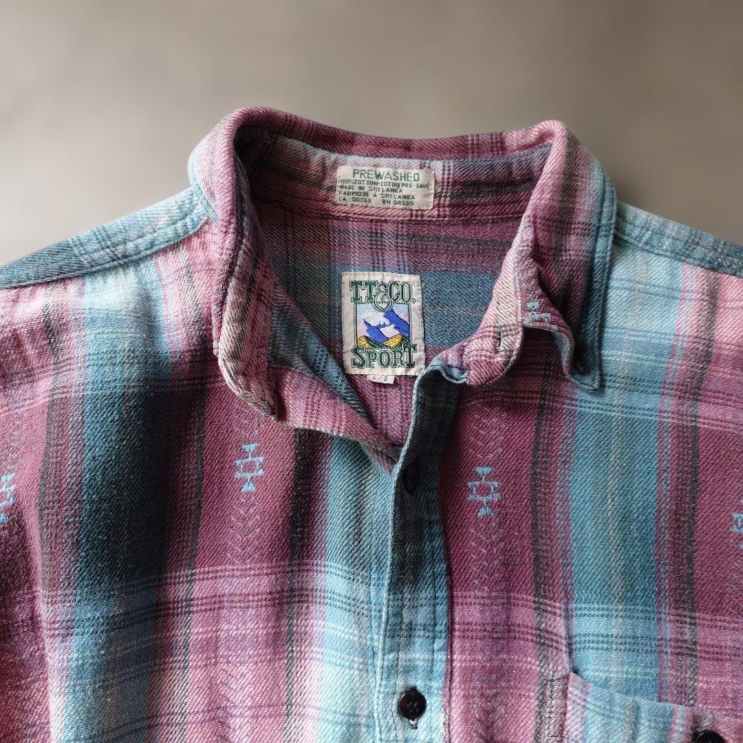 TT&CO ombre check shirts L