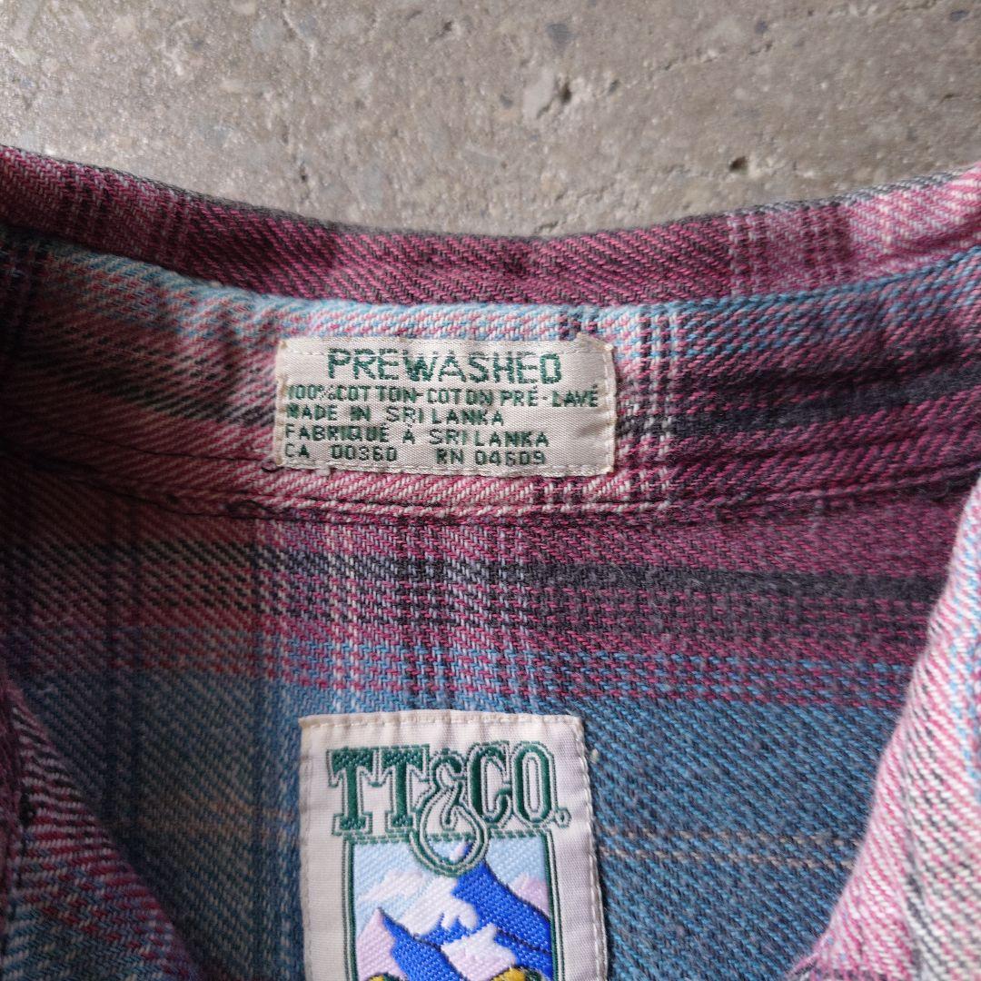 TT&CO ombre check shirts L