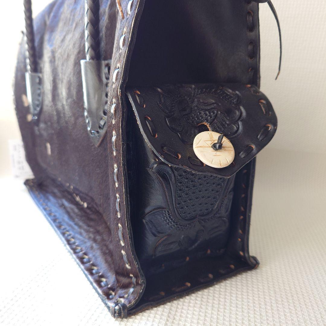 carvingtribes leather handbag  カービングトライブスレザー　ハンドバッグ　ハラコ