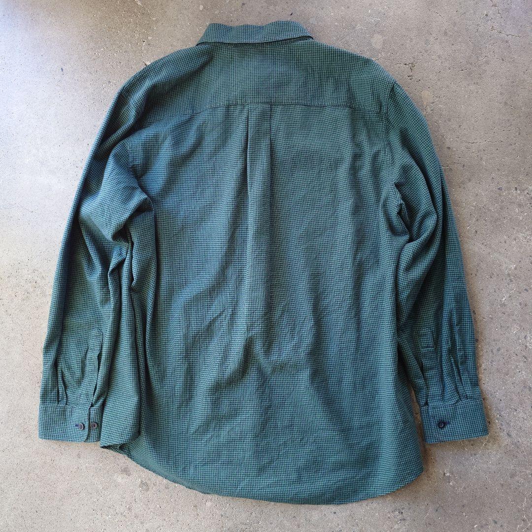 LLBEAN 90s houndtooth shirts L