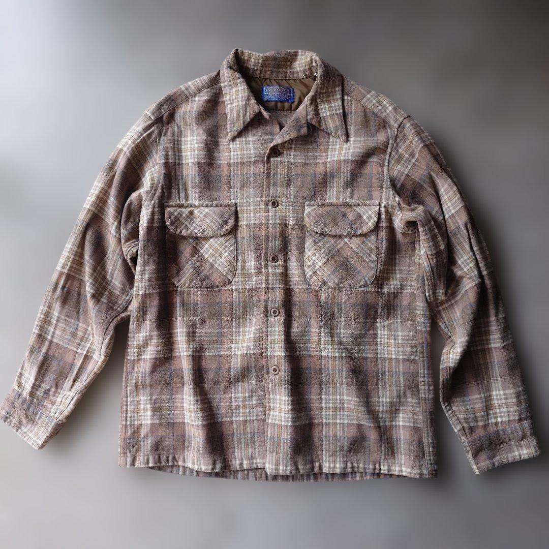 80s PENDLETON check board shirts L