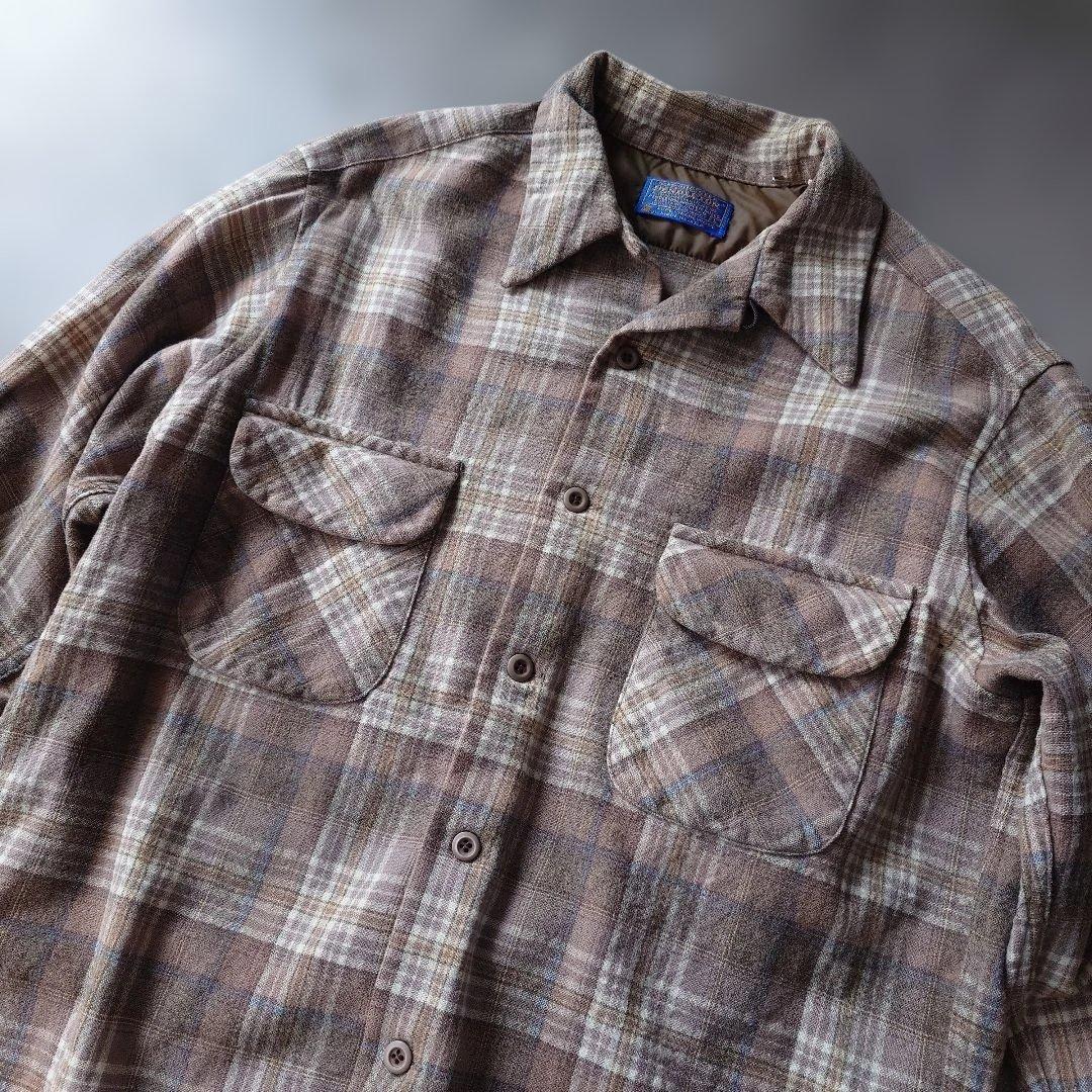 80s PENDLETON check board shirts L