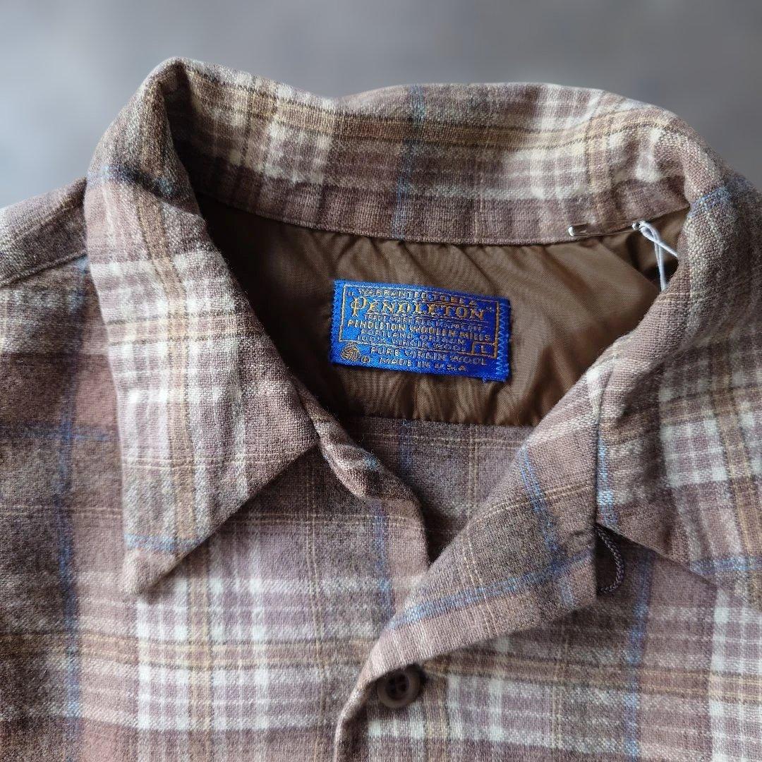 80s PENDLETON check board shirts L
