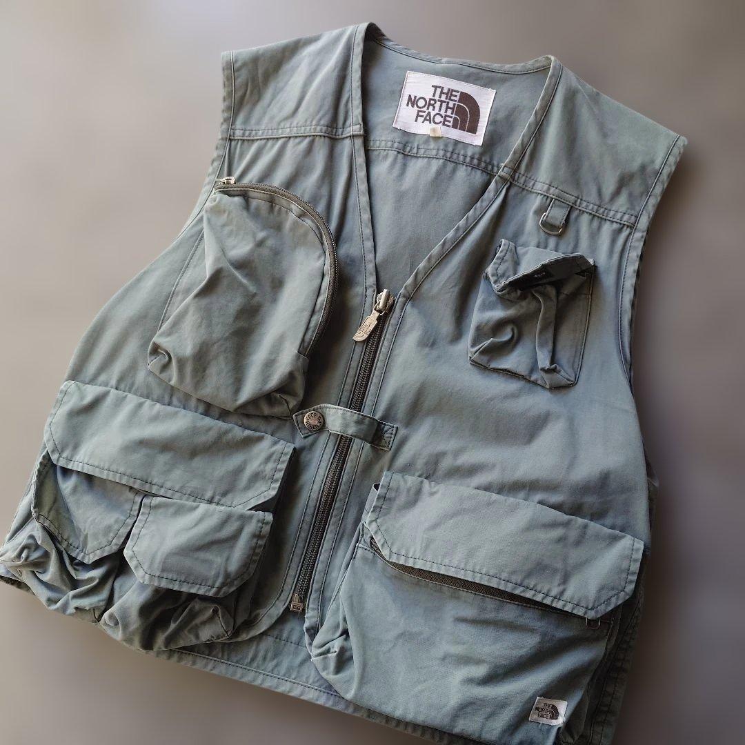 70s NORTHFACE outdoor vest M brown tag