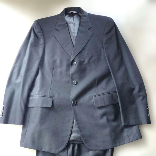 Brooksbrothers suit jacket setup black oxford wool M