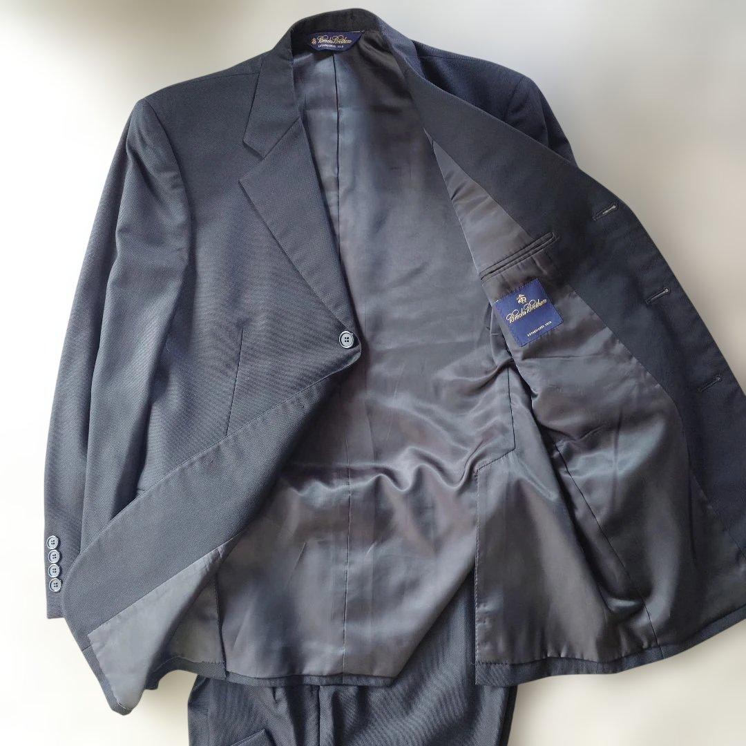 Brooksbrothers suit jacket setup black oxford wool M