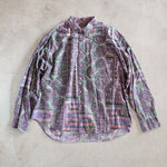 画像をギャラリービューアに読み込む, ETON batik print  shirts XLバティックプリント　総柄 長袖シャツ　XL エスニック柄
