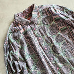画像をギャラリービューアに読み込む, ETON batik print  shirts XLバティックプリント　総柄 長袖シャツ　XL エスニック柄
