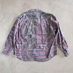 画像をギャラリービューアに読み込む, ETON batik print  shirts XLバティックプリント　総柄 長袖シャツ　XL エスニック柄
