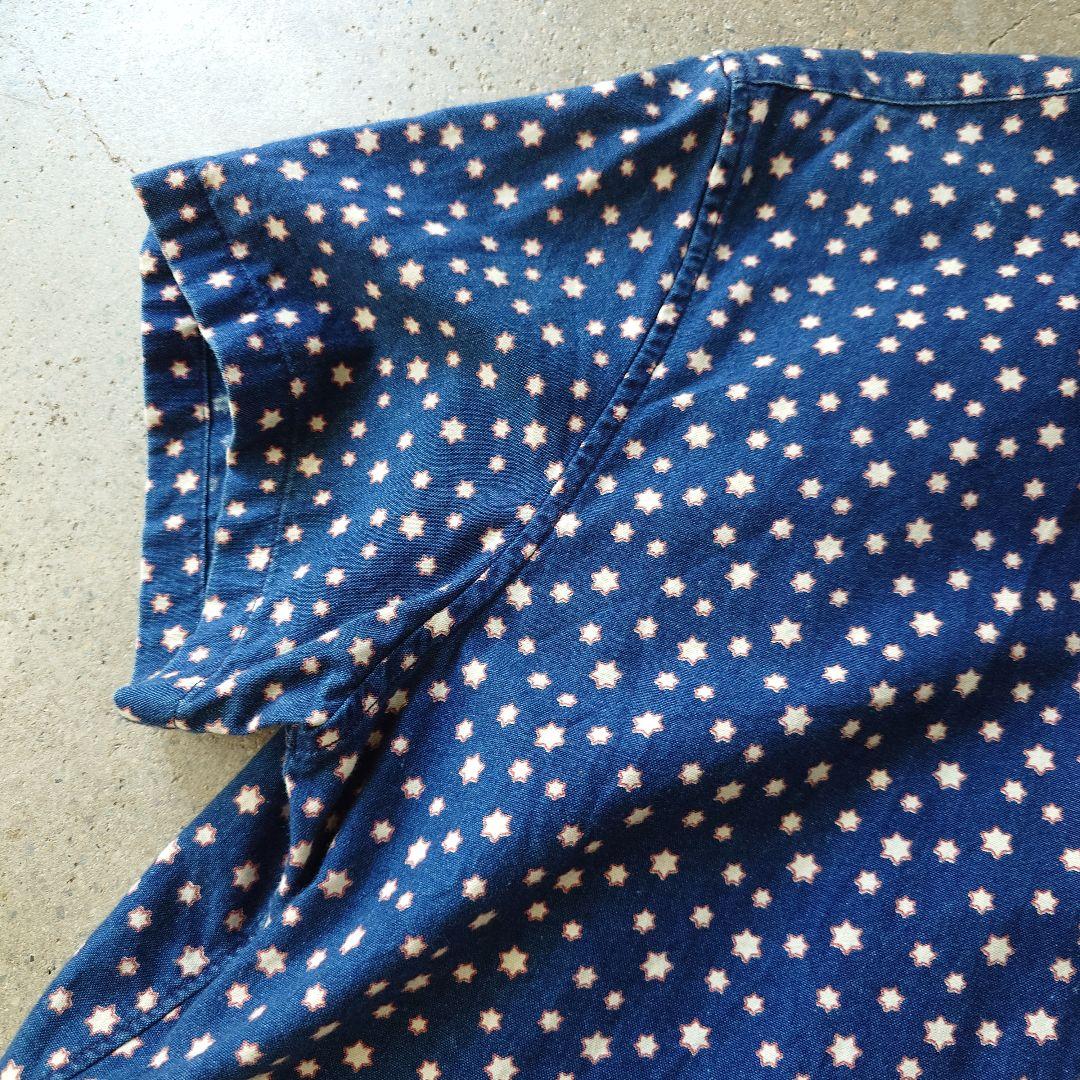 J.CREW indigo star ss shirts L