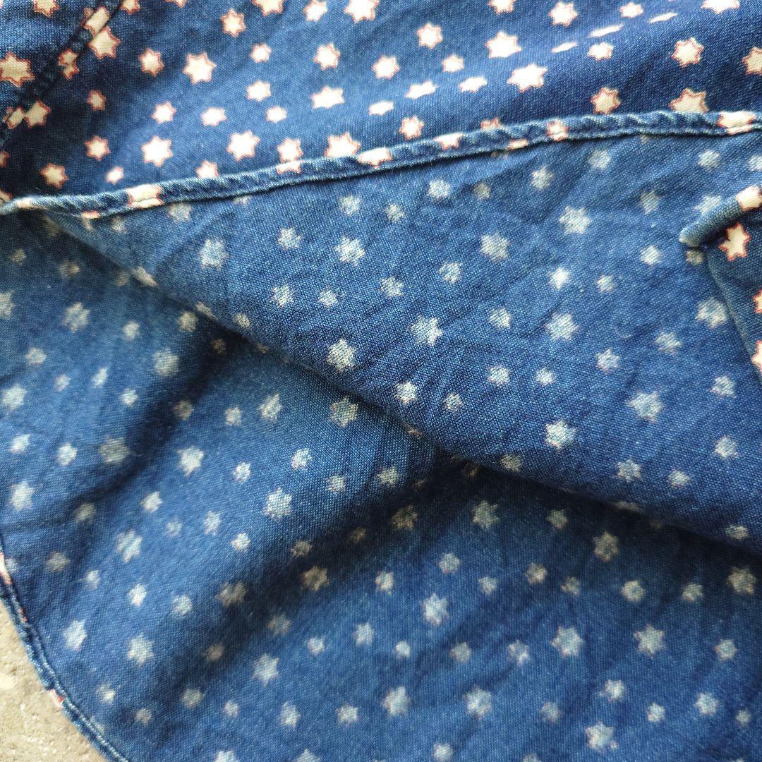 J.CREW indigo star ss shirts L