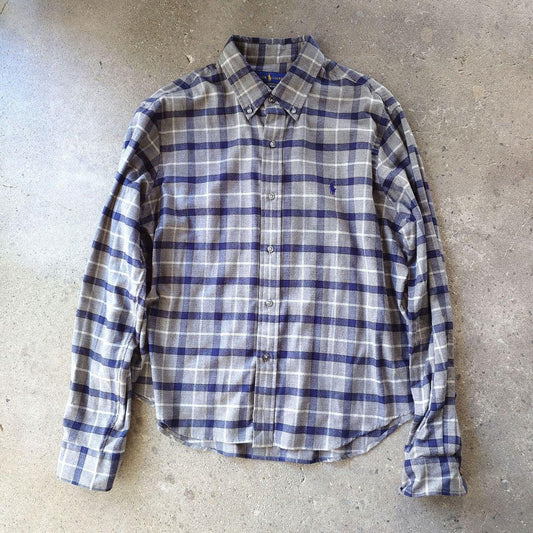 POLO RALPHLAUREN　ポロラルフローレン　ネルシャツ　L