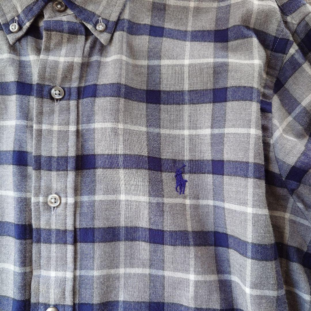 POLO RALPHLAUREN　ポロラルフローレン　ネルシャツ　L