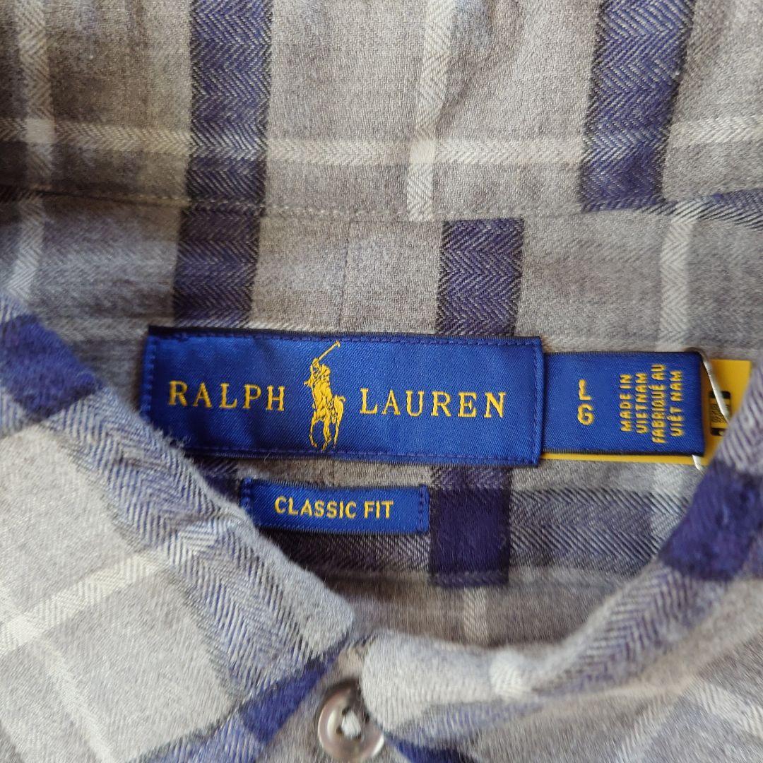 POLO RALPHLAUREN　ポロラルフローレン　ネルシャツ　L