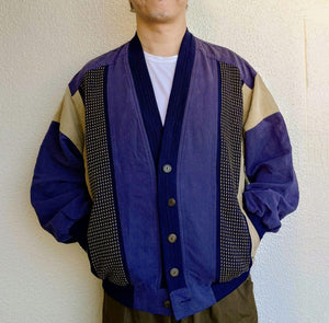 Used Patchwork jacket 古着　パッチワーク　カーディガン　ジャケット　ブルゾン