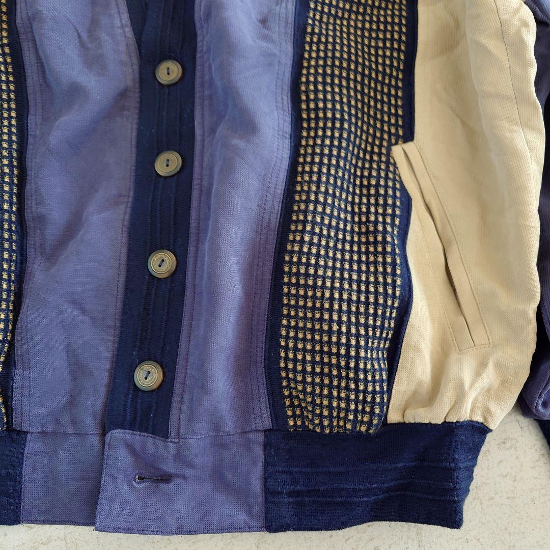 Used Patchwork jacket 古着　パッチワーク　カーディガン　ジャケット　ブルゾン