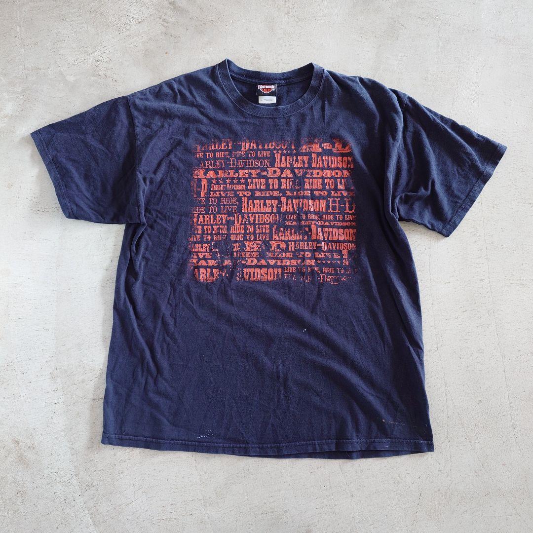Used Harley Davidson print tee 古着 ハーレーダビッドソン　両面　プリントT　XL
