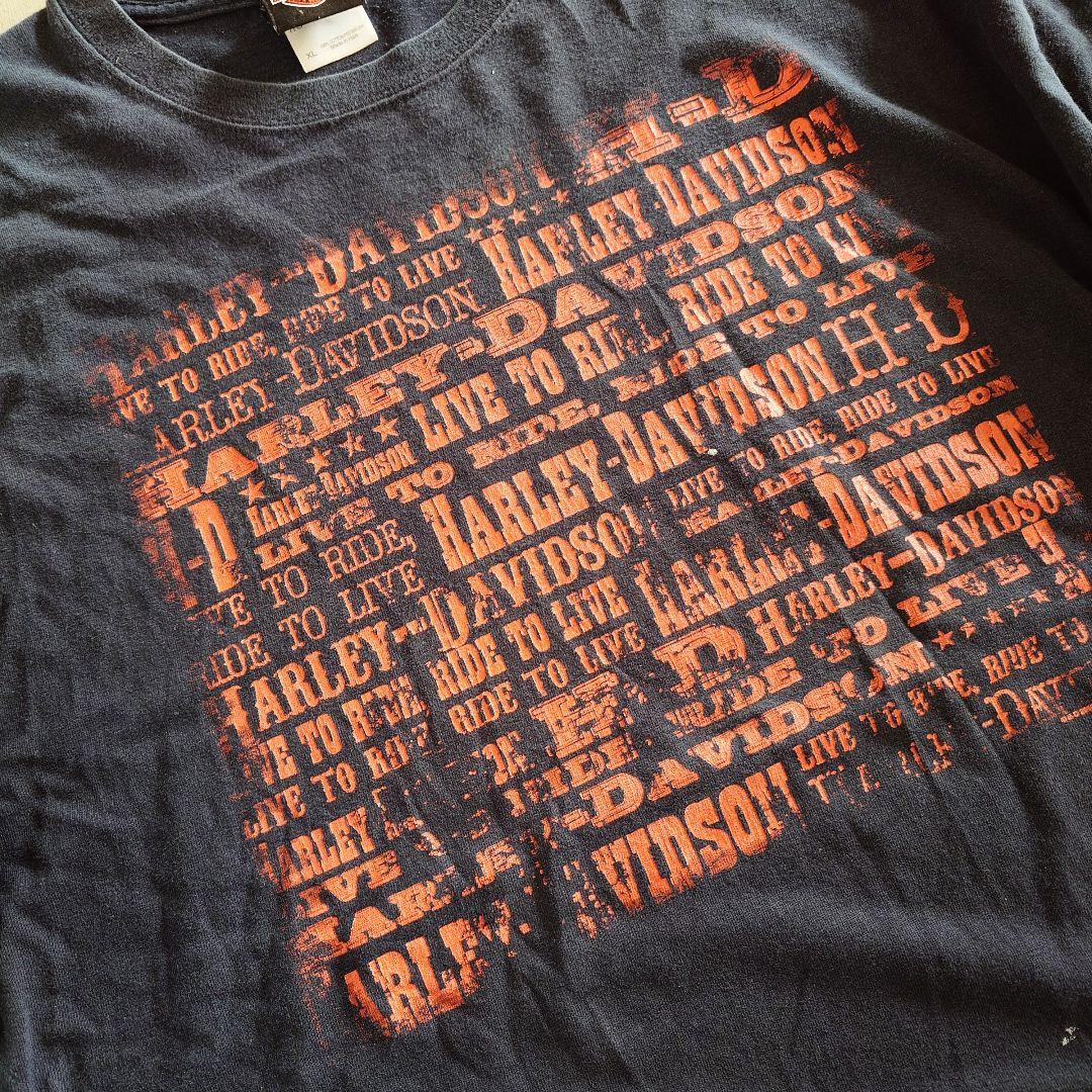 Used Harley Davidson print tee 古着 ハーレーダビッドソン　両面　プリントT　XL