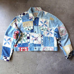 画像をギャラリービューアに読み込む, poloralphlauren women patchwork denim jacket xs ポロラルフローレン　レディースパッチワーク　ジャケット　Gジャンxs　ジャケット
