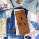 画像をギャラリービューアに読み込む, poloralphlauren women patchwork denim jacket xs ポロラルフローレン　レディースパッチワーク　ジャケット　Gジャンxs　ジャケット
