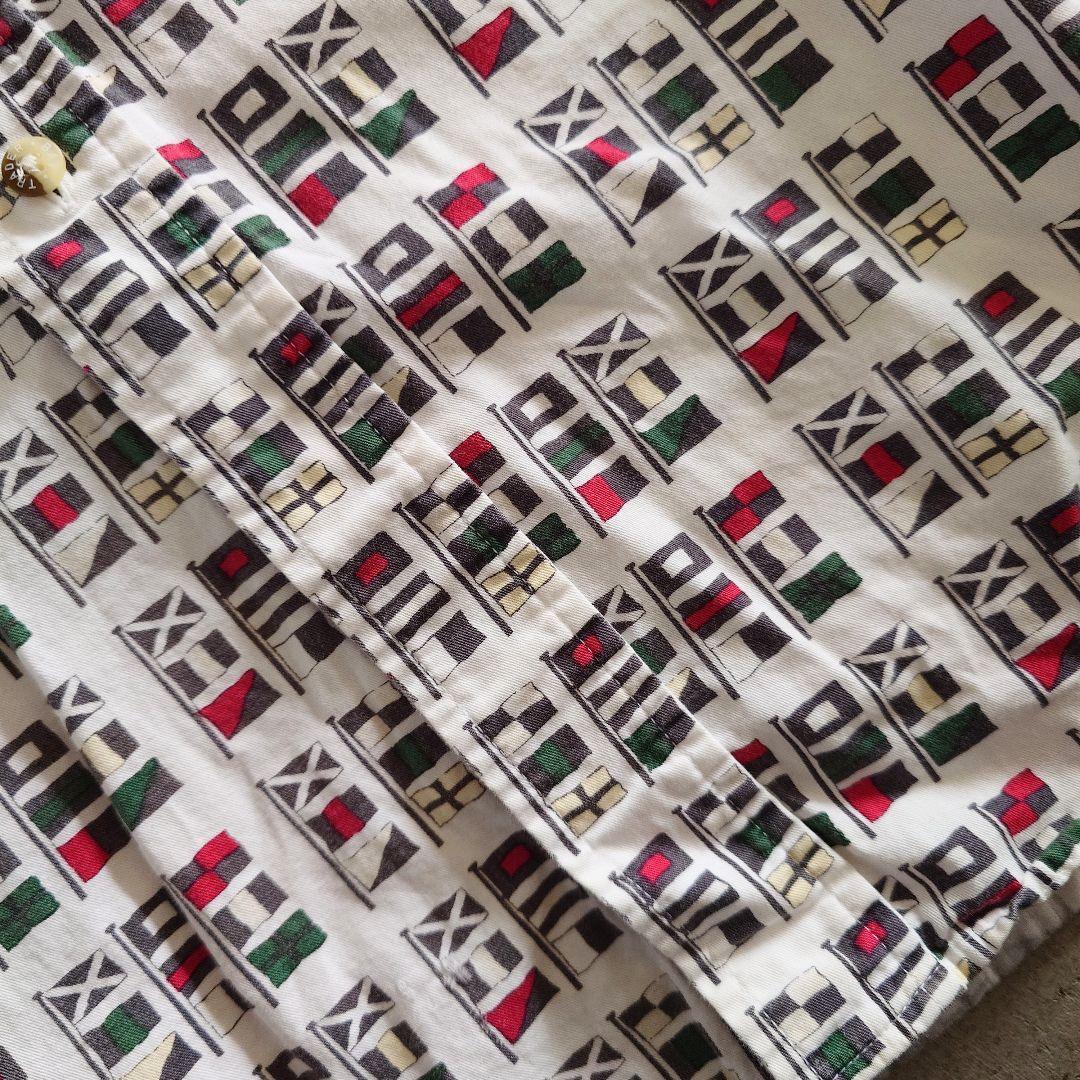 TRADER BAY FLAG PRINT SHIRTS XXLフラッグプリント 総柄　半袖シャツ　XXL　