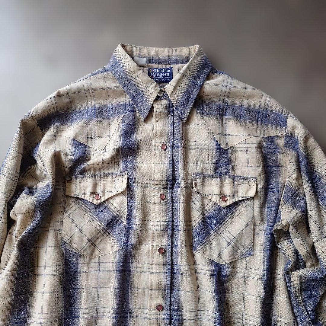 70sDeeCee ranch wear ombre western shirts made in USA XL