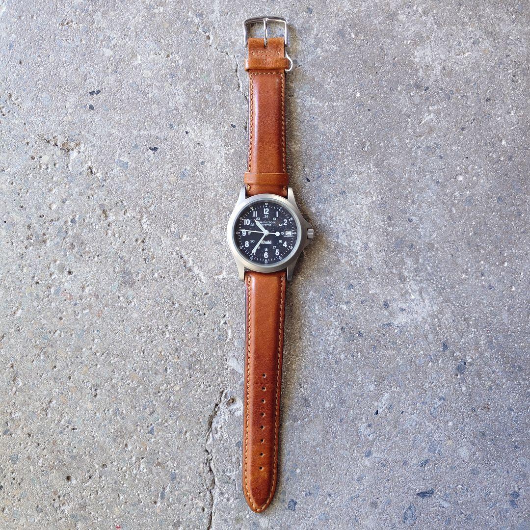 　Hamilton　KHAKI military antique watch ハミルトン カーキ　ミリタリー　腕時計　黒文字盤