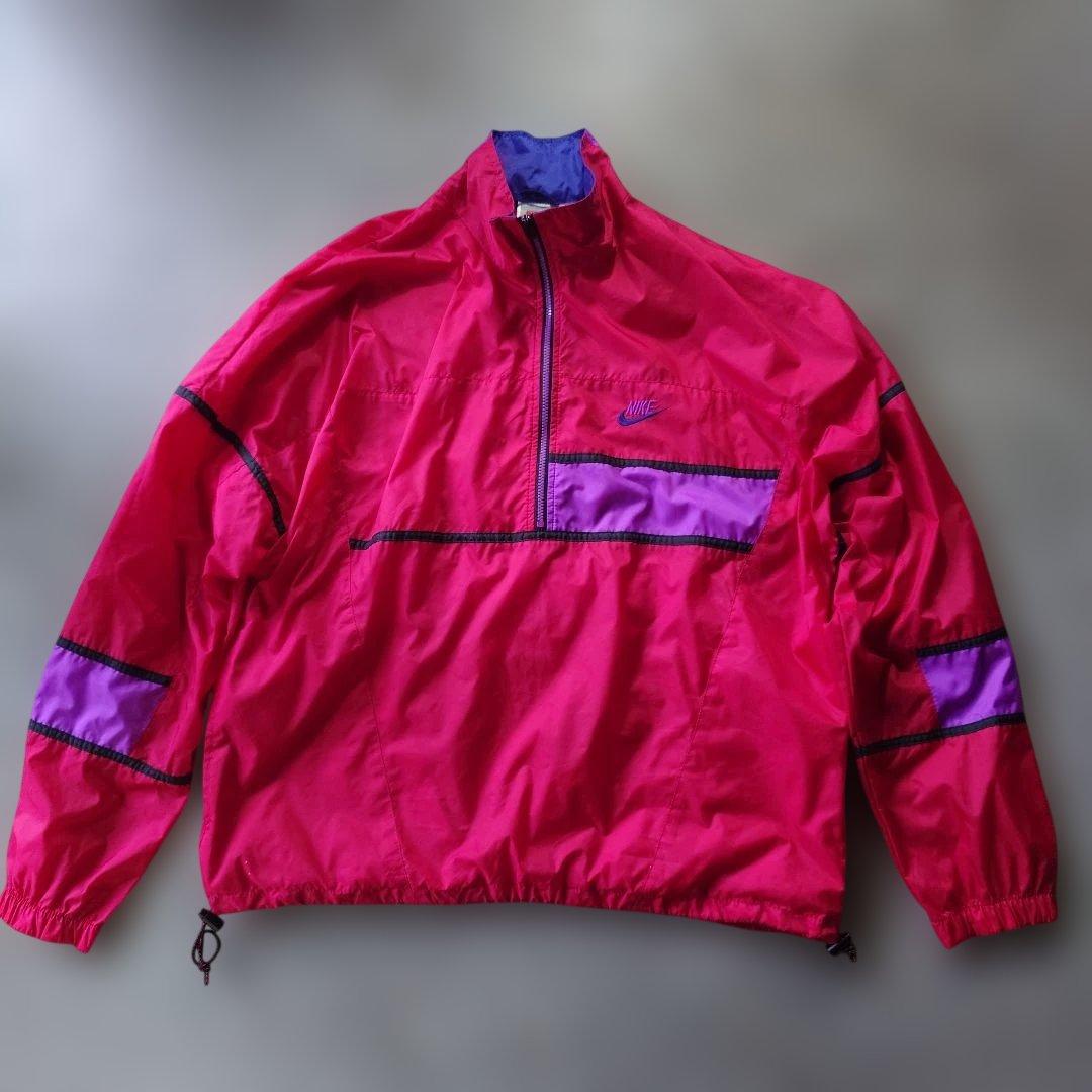 90s NIKE silver tag nylon pullover jacket L