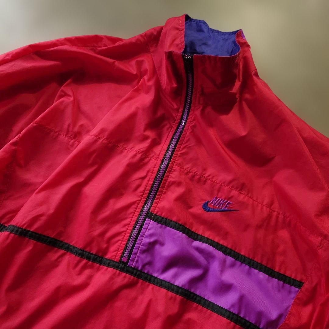 90s NIKE silver tag nylon pullover jacket L