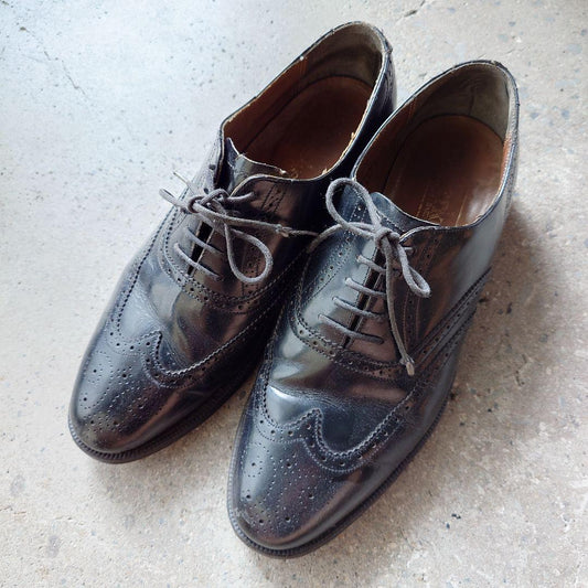 BARKER made in ENGLAND wingtip Leather shoes 8 1/2