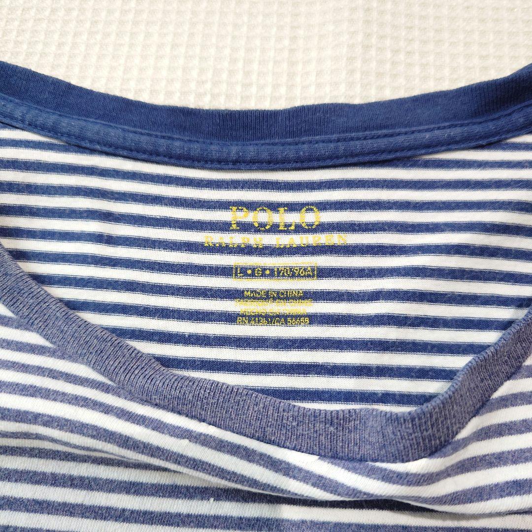 poloralphlauren border tee L wide necjk